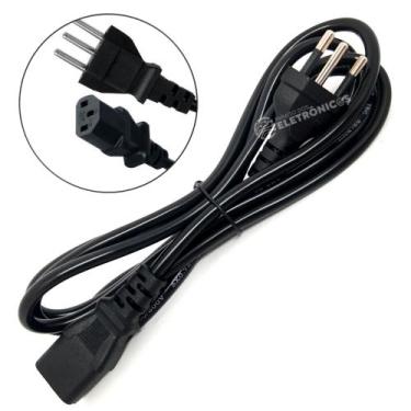 Imagem de Cabo De Energia Força Tripolar Com 1.2m 1.8m 250v/10a Para Fonte de PC