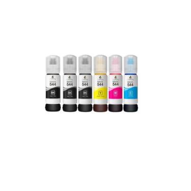 Imagem de 06 Refil De Tinta Para InkBrasil compativel T544 L3110 L3250 L3150.