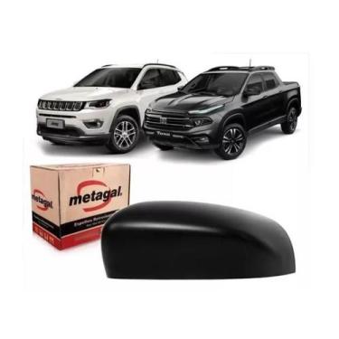 Imagem de Capa Retrovisor Toro Compass 2016 17 18 19 2020 Preto Texturizado  Met