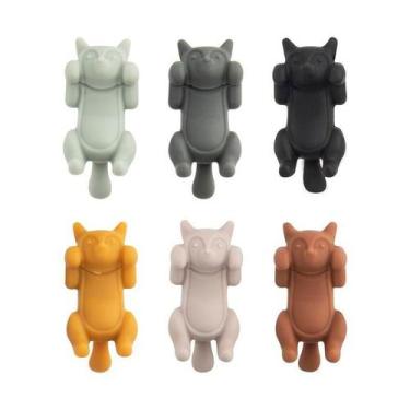 Imagem de Jogo de Marcador de Taças Home Style Gatos, MULTICOLORIDO