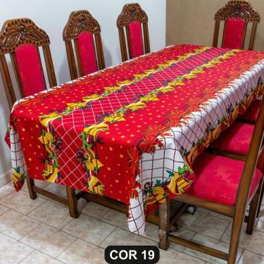 Imagem de Toalha de Mesa Natalina 12 Lugares 3,50m x 1,40m Oxford Estampado - Ra