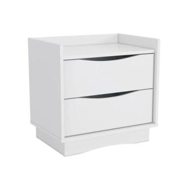 Imagem de Mesa de Cabeceira Solteiro 2 Gavetas M261 Branco - Kappesberg