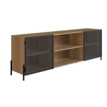 Imagem de Rack York 180cm Estrutura Preto Fosco - Hanover - Artesano