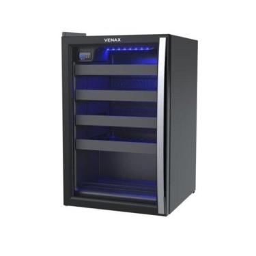 Imagem de Adega Piubella 100l - 24 Garrafas - Preto Fosco - Venax - 127