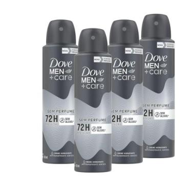 Imagem de Kit 4 Desodorantes Dove Men+Care Antitranspirante Aerossol Sem Perfume