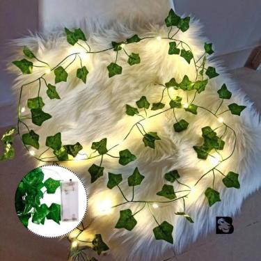 Imagem de Cordão Hera 2 Metros Folha Planta Artificial Pendente Trepadeira Fio D