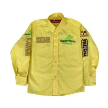Imagem de Camisa Country Infantil Bordada Radade Green Team, Amarelo, 06