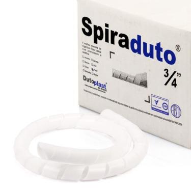 Imagem de Organizador Fios e Cabos Spiraduto 3/4 Branco - 45 Metros - DUTOPLAST