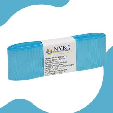 Imagem de Fita Para Laço De Gorgurão Azul Turquesa - 38mm C/10 Metros - NYBC