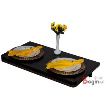 Imagem de Mesa Dobrável de parede para escritório 80 x 40 x 1,5 cm - Mosby Shop