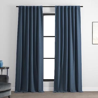 Imagem de HPD Half Price Drapes Bellino Cortina de escurecimento de quarto 127 x 278 (1 painel), BOCH-PL1704-108, azul selvagem