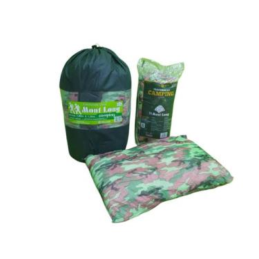 Imagem de Kit Colchonete Casal Camping Acampamento + 2 Travesseiros Camping Viag