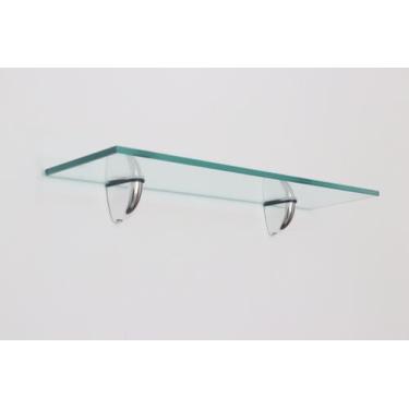 Imagem de Prateleira Sala Quarto Cozinha Vidro Incolor Luxo 50x12 - Inova Decor