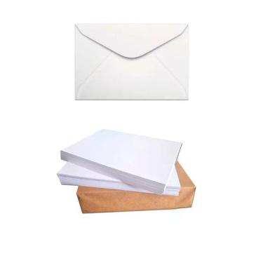 Imagem de Mini Envelope Visita (100) + Cartão em Branco Mensagem Floricultura Ce