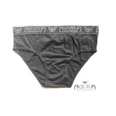 Imagem de Kit 6 cuecas adulto slip tradicional 100% algodão aquila, G, Sortida