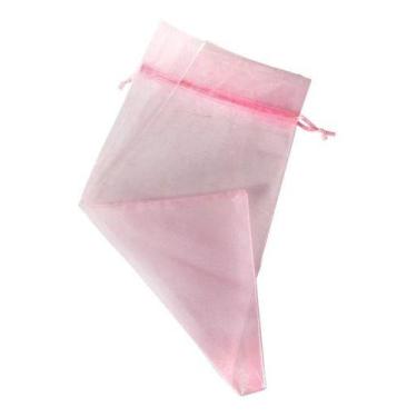 Imagem de 25 Saquinhos de Organza Rosa para Chinelo 20 X 35 cm - SJO Artigos Rel