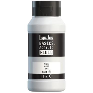 Imagem de Tinta Acrílica Liquitex Basics Fluid 118ml Silver, Fluid