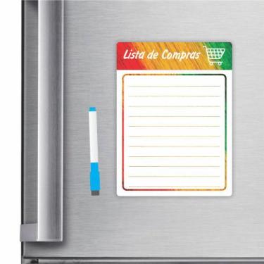 Imagem de Imã De Geladeira Planner Lista De Compras 20x15cm Good Vibes - Micro O