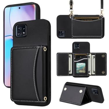 Imagem de Furiet Capa carteira para Motorola Edge+ Plus 2023/Edge 40 Pro 5G/Moto X40 com alça transversal de couro PU premium porta-cartão à prova de choque resistente acessórios de corpo inteiro capa para