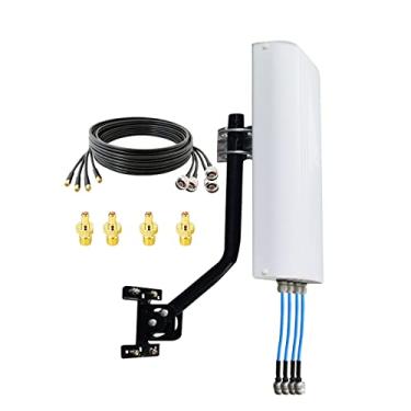Imagem de SIGNALPLUS Painel Externo Mimo 4X4 5G 4G Lte Antenas/Antena Wifi Externa Direcional de Longo Alcance 698-4000 Mhz para Roteador Wifi 5G 4G Lte e Pontos de Acesso (Kit Completo)