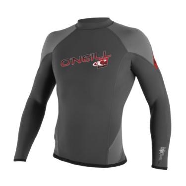Imagem de O'Neill Wetsuits Hyperfreak 1,5 mm manga longa gola redonda, grafite/met/vermelho, XX-Grande