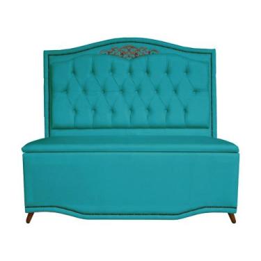 Imagem de Jogo Recamier Baú + Cabeceira Dafne Para Cama Box Casal Queen 160 Cm -