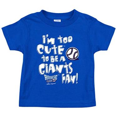 Imagem de Smack Apparel Los Angeles Baseball Fãs I'm Too Cute (Anti-Giants) Royal Toddler Tee (2 a 4 anos) (camiseta infantil, 4 anos)