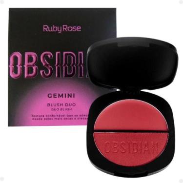 Imagem de Blush Duo Ruby Rose Obsidian Gemini Og01 7,9g