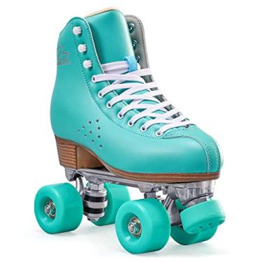 Imagem de PAPAISON Patins para mulheres e homens, Deluxe 2 camadas de couro de microfibra de duas...