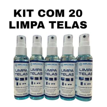 Imagem de KIT 20 Sprays Limpa Telas Tira Manchas Poeira Monitor Celular Tv Note 