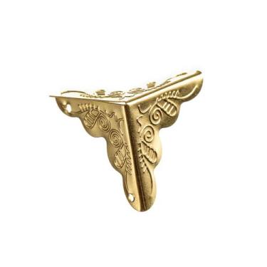 Imagem de Cantoneira Oriental 4 Peças Acabamento Metal Decoração Artesanato - Me