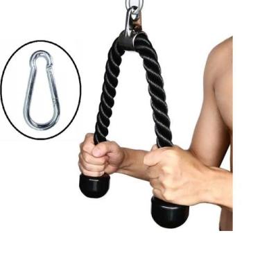 Imagem de Puxador Corda Triceps Crossover Mosquetão Pulley Musculação - OCCY