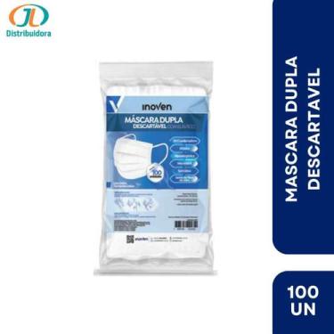 Imagem de Mascara dupla descartavel com elastico inoven  100 un