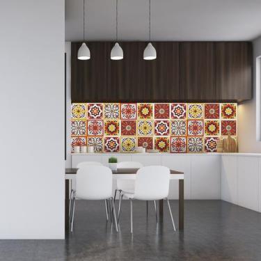 Imagem de Adesivo de Azulejo Rubro 20x20 cm com 48un - Quartinhos