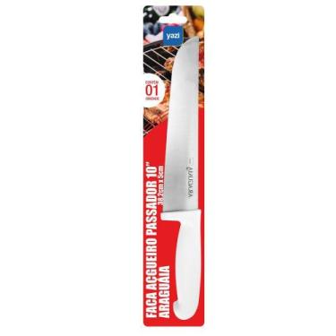 Imagem de Faca cozinha 38cm cabo branco Original Araguaia Super Corte - YAZI