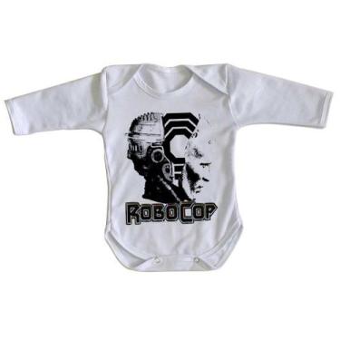 Imagem de body nenê criança roupa bebê manga longa Robocop Policial - Empório Du