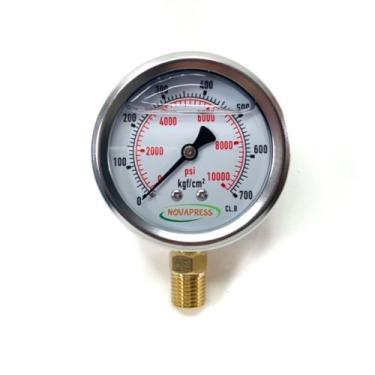 Imagem de Manômetro Diam.63mm(2.1/2 )-escala 0-700 Kgf/cm2 X 10000 Psi - LRPROD 
