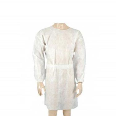 Imagem de Avental manga longa punho de elastico gr alta tiras branco tam m best 