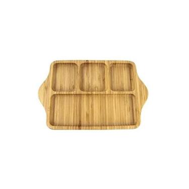 Imagem de Petisqueira Quadrada Bambu com 4 Divisórias - CLINK
