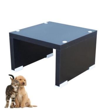 Imagem de Base Comedouro Bebedouro Cachorro Elevado Pet MDF Colors - Preto - Mad