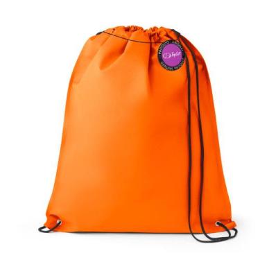 Imagem de Mochila tipo Saco Gym Sack em TNT Premium 33x40cm Marino TopGet, Laran