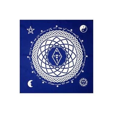 Imagem de Toalha Leitura de Tarô Elemental Magia Astral Azul Branco - Flash