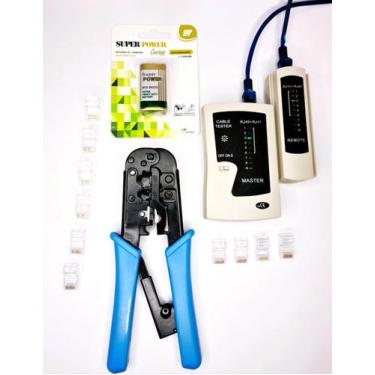 Imagem de Alicate de Crimpar RJ45 RJ11 RJ10 Com Catraca 5684R + Testador de Cabo