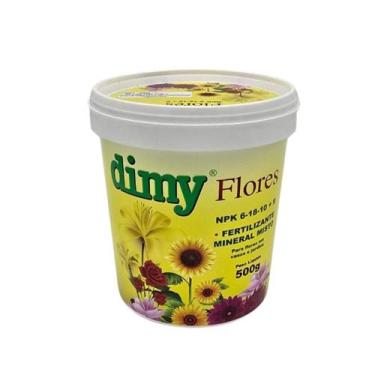 Imagem de Fertilizante Dimy Flores 500g Floreiras Adubo Mineral NPK