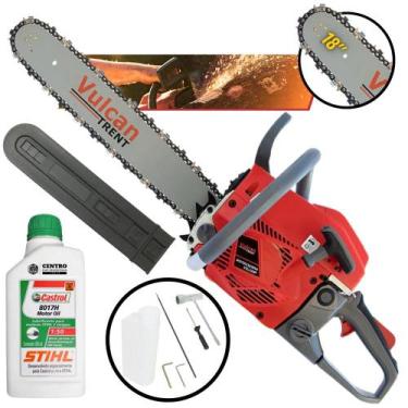 Imagem de Motosserra Vulcan VSL550P 2T Gasolina 55CC Sabre de Ponta Rolante 18 P