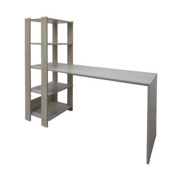 Imagem de Escrivaninha com estante 5 prateleiras - SM - 143AX135LX45P, Legno Cre