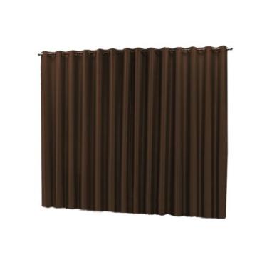 Imagem de Cortina Janela Blackout Total 2M(L) X 1,6M(A) Com Ilhós - Cor Marrom -
