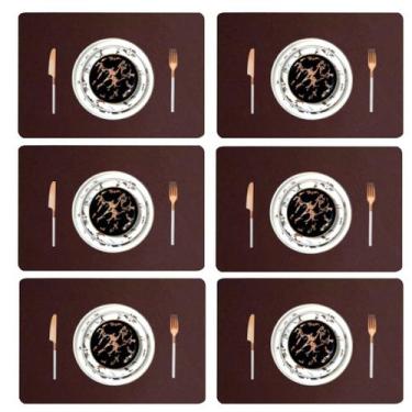 Imagem de 30 Jogo Americano COURO  Impermeável Limpa Facil para MESA - GENERTOY,