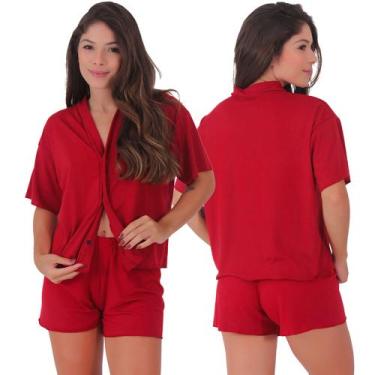 Imagem de Pijama Americano Aberto Suede Amamentação Blogueirinha - CLICK MAIS BO