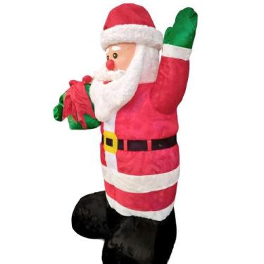 Imagem de Papai Noel Inflável Gigante de Luxo com LED Decoração de Natal Externa